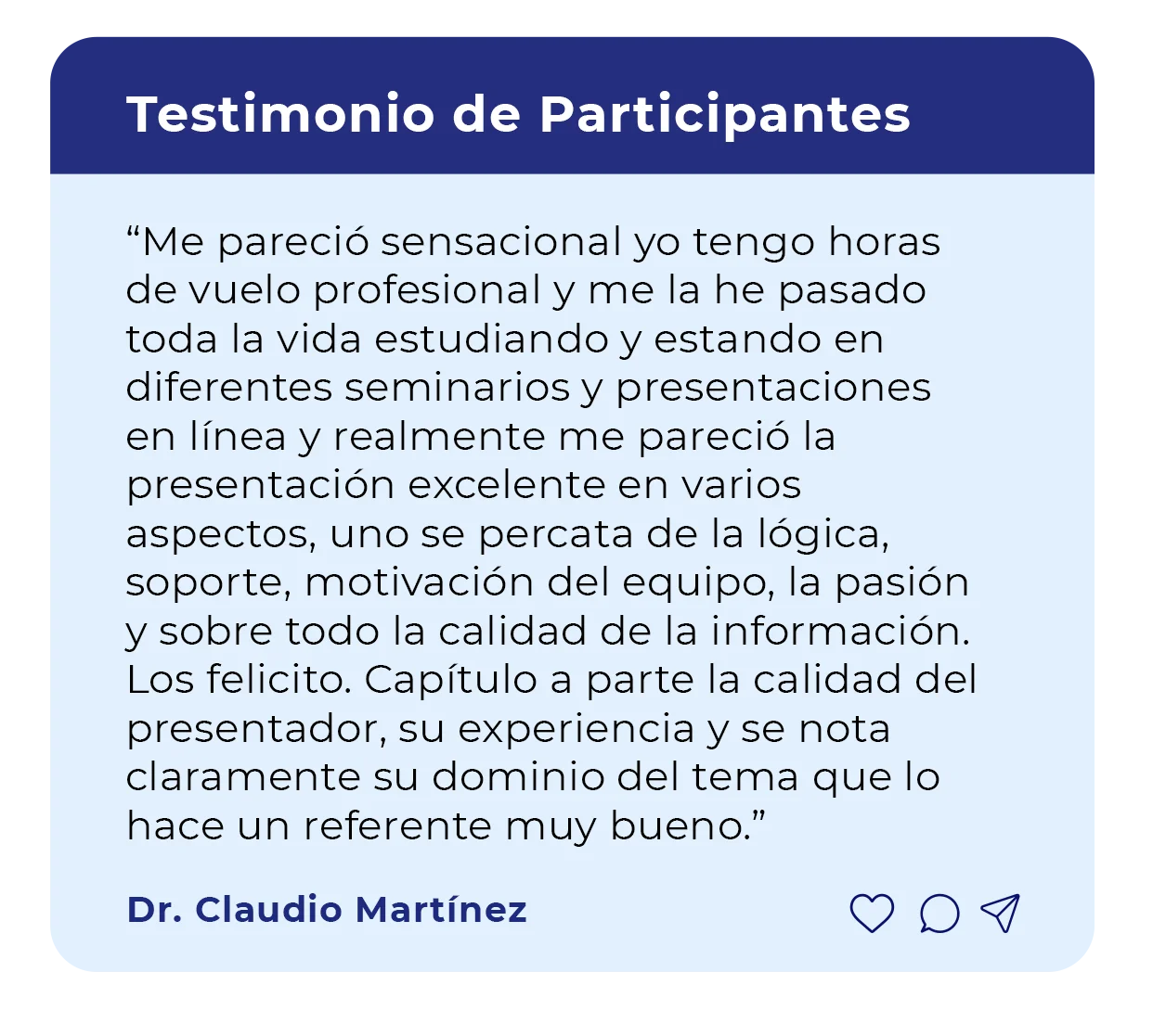 Testimonio Dr Claudio